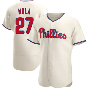 Men's Philadelphia Phillies Aaron Nola Authentic Cream Alternate Jersey