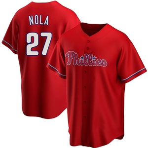 Men's Philadelphia Phillies Aaron Nola Replica Red Alternate Jersey