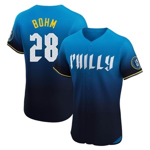 Men's Philadelphia Phillies Alec Bohm Elite Blue 2024 City Connect Jersey