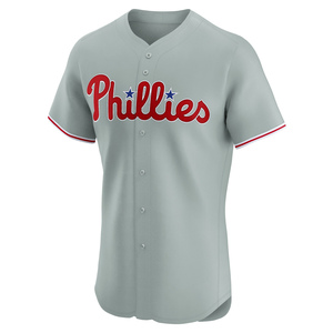 Men's Philadelphia Phillies Alec Bohm Elite Gray Road Jersey