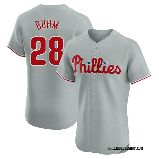Men's Philadelphia Phillies Alec Bohm Elite Gray Road Jersey
