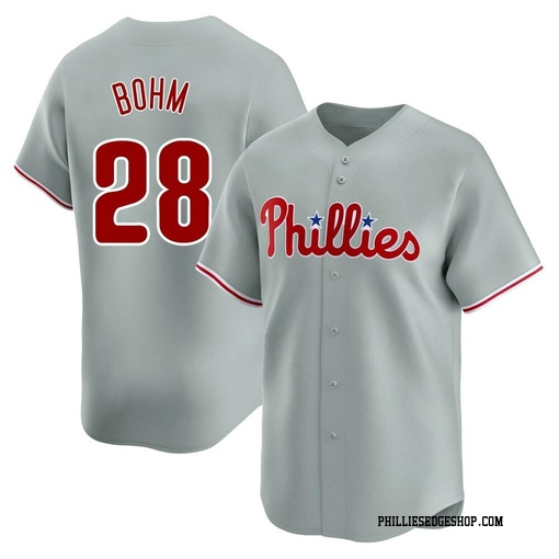 Men's Philadelphia Phillies Alec Bohm Limited Gray Away Jersey
