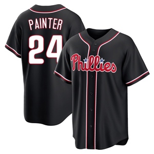 Men's Philadelphia Phillies Andrew Painter Replica Black Fashion Out Jersey