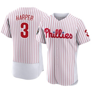 Men's Philadelphia Phillies Bryce Harper Authentic White 2022 World Series Home Jersey