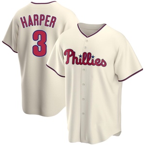 Men's Philadelphia Phillies Bryce Harper Replica Cream Alternate Jersey