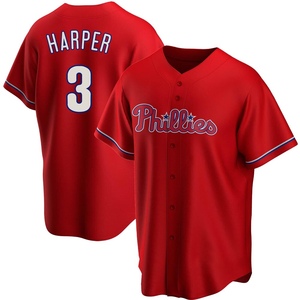 Men's Philadelphia Phillies Bryce Harper Replica Red Alternate Jersey