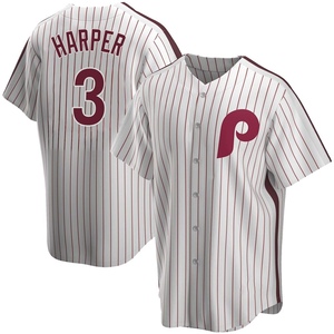 Men's Philadelphia Phillies Bryce Harper Replica White Home Cooperstown Collection Jersey