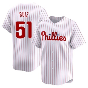 Men's Philadelphia Phillies Carlos Ruiz Limited White Home Jersey