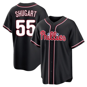 Men's Philadelphia Phillies Chase Shugart Replica Black Fashion Out Jersey