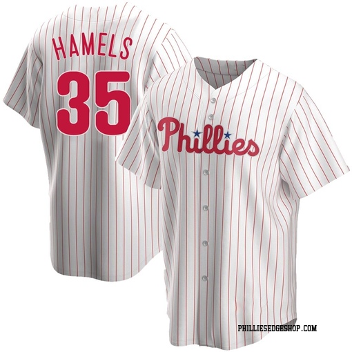 Men's Philadelphia Phillies Cole Hamels Replica White Home Jersey