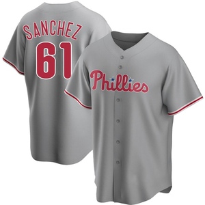 Men's Philadelphia Phillies Cristopher Sanchez Replica Gray Road Jersey