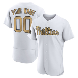 Men's Philadelphia Phillies Custom Game White Authentic 2022 All-Star Jersey