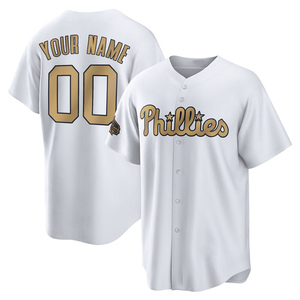 Men's Philadelphia Phillies Custom Game White Replica 2022 All-Star Jersey
