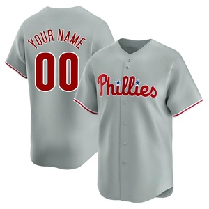 Men's Philadelphia Phillies Custom Limited Gray Away Jersey