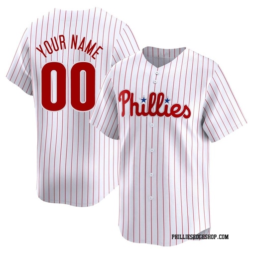 Men's Philadelphia Phillies Custom Limited White Home Jersey