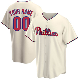 Men's Philadelphia Phillies Custom Replica Cream Alternate Jersey