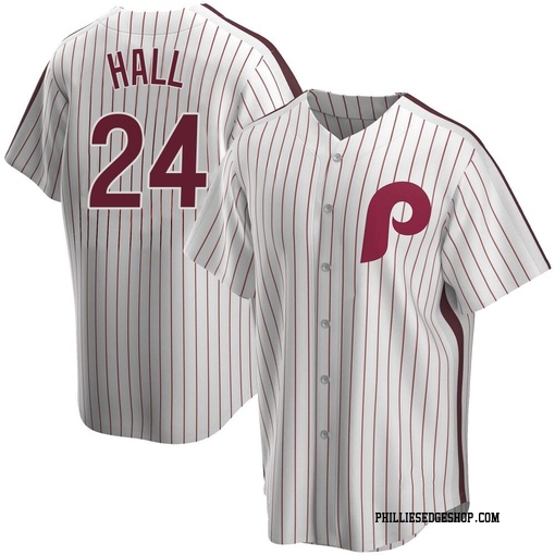 Men's Philadelphia Phillies Darick Hall Replica White Home Cooperstown Collection Jersey