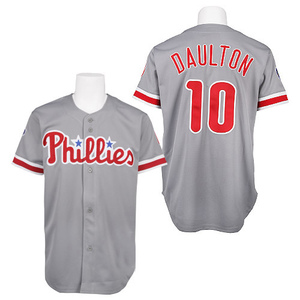 Men's Philadelphia Phillies Darren Daulton Authentic Grey Throwback Jersey