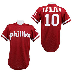 Men's Philadelphia Phillies Darren Daulton Authentic Red 1991 Throwback Jersey