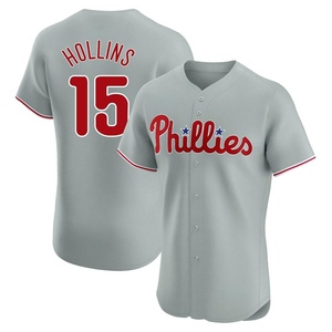 Men's Philadelphia Phillies Dave Hollins Elite Gray Road Jersey