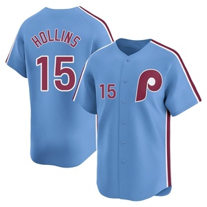 Men's Philadelphia Phillies Dave Hollins Limited Light Blue Alternate Jersey