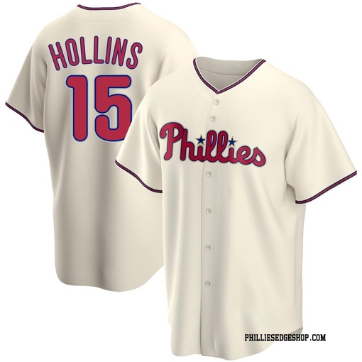 Men's Philadelphia Phillies Dave Hollins Replica Cream Alternate Jersey