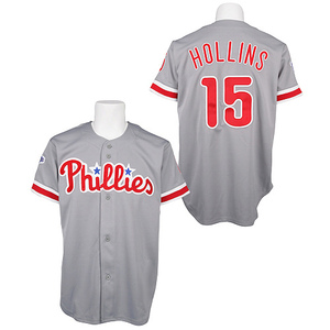 Men's Philadelphia Phillies Dave Hollins Replica Grey Throwback Jersey