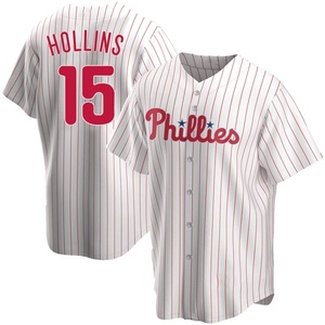 Men's Philadelphia Phillies Dave Hollins Replica White Home Jersey