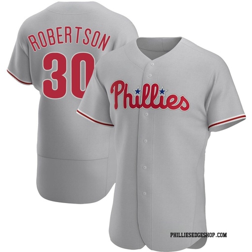 Men's Philadelphia Phillies David Robertson Authentic Gray Road Jersey
