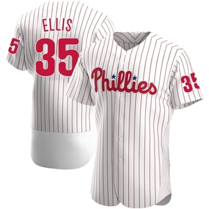 Men's Philadelphia Phillies Drew Ellis Authentic White Home Jersey