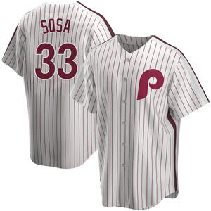 Men's Philadelphia Phillies Edmundo Sosa Replica White Home Cooperstown Collection Jersey