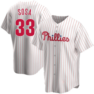 Men's Philadelphia Phillies Edmundo Sosa Replica White Home Jersey