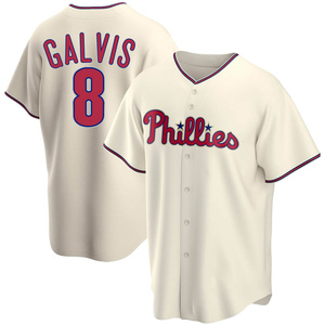 Men's Philadelphia Phillies Freddy Galvis Replica Cream Alternate Jersey