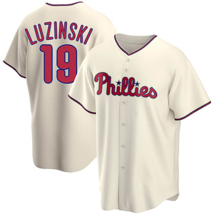 Men's Philadelphia Phillies Greg Luzinski Replica Cream Alternate Jersey