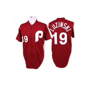 Men's Philadelphia Phillies Greg Luzinski Replica Red Throwback Jersey