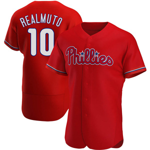 Men's Philadelphia Phillies J.T. Realmuto Authentic Red Alternate Jersey