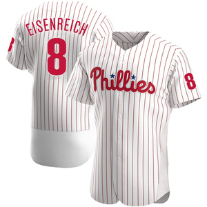 Men's Philadelphia Phillies Jim Eisenreich Authentic White Home Jersey