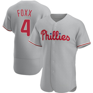 Men's Philadelphia Phillies Jimmy Foxx Authentic Gray Road Jersey