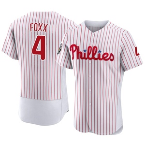 Men's Philadelphia Phillies Jimmy Foxx Authentic White 2022 World Series Home Jersey