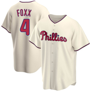 Men's Philadelphia Phillies Jimmy Foxx Replica Cream Alternate Jersey
