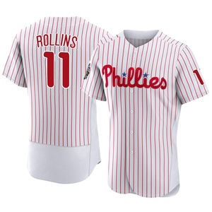 Men's Philadelphia Phillies Jimmy Rollins Authentic White 2022 World Series Home Jersey
