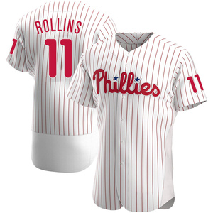Men's Philadelphia Phillies Jimmy Rollins Authentic White Home Jersey