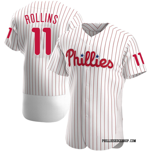 Men's Philadelphia Phillies Jimmy Rollins Authentic White Home Jersey