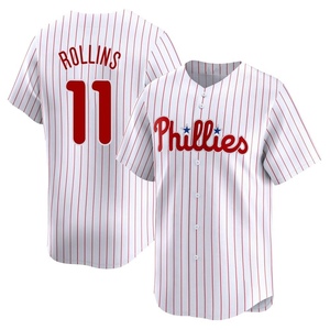 Men's Philadelphia Phillies Jimmy Rollins Limited White Home Jersey