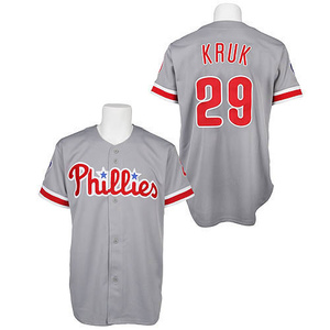 Men's Philadelphia Phillies John Kruk Authentic Grey Throwback Jersey