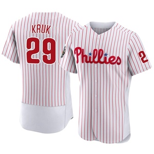 Men's Philadelphia Phillies John Kruk Authentic White 2022 World Series Home Jersey