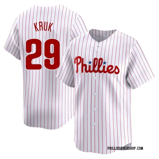 Men's Philadelphia Phillies John Kruk Limited White Home Jersey