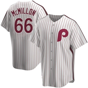 Men's Philadelphia Phillies John McMillon Replica White Home Cooperstown Collection Jersey