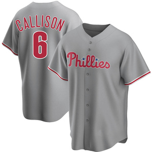 Men's Philadelphia Phillies Johnny Callison Replica Gray Road Jersey
