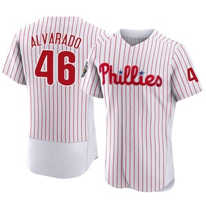 Men's Philadelphia Phillies Jose Alvarado Authentic White 2022 World Series Home Jersey